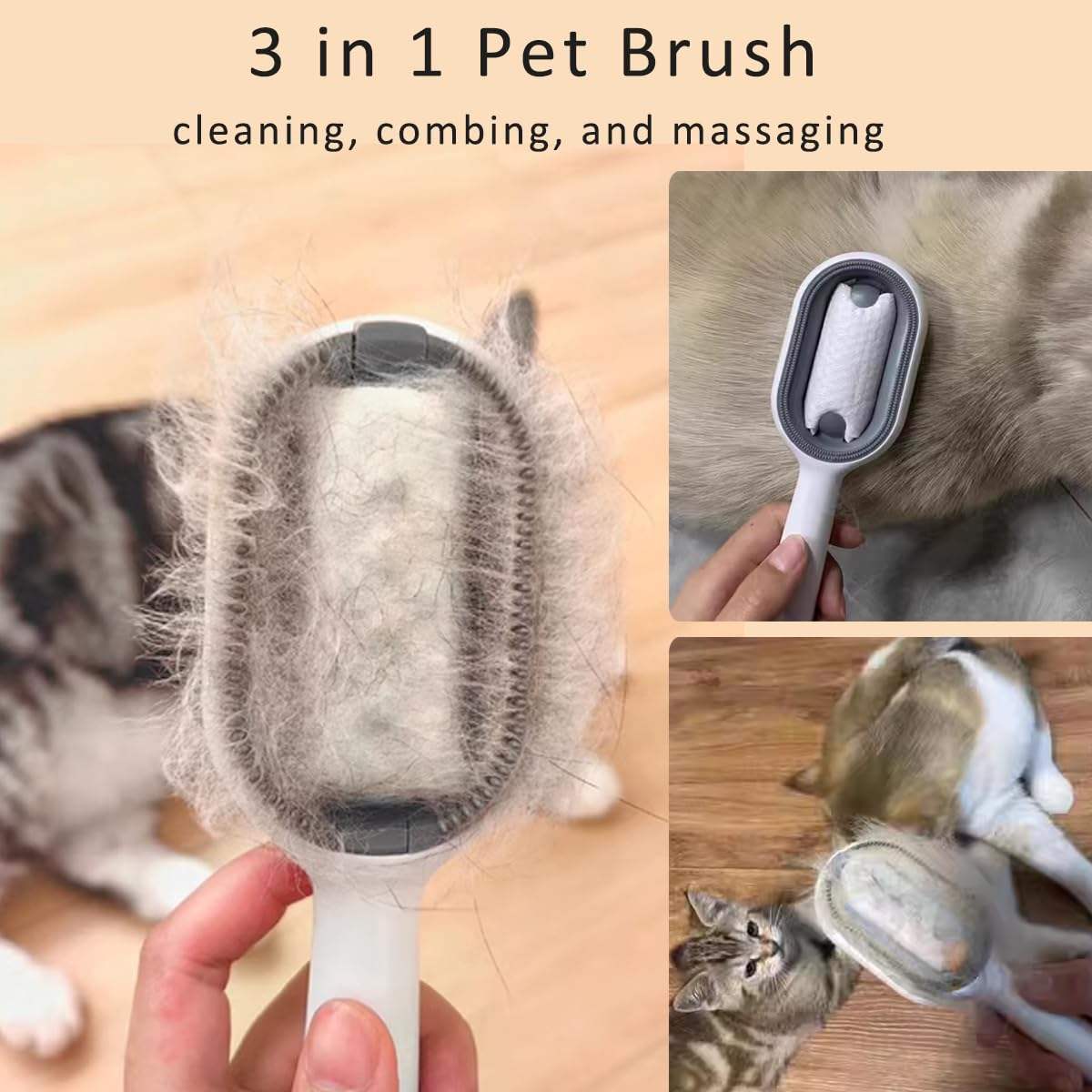 4 In-1 Cat Grooming Brush With Water Tank - Best Pet Parcel