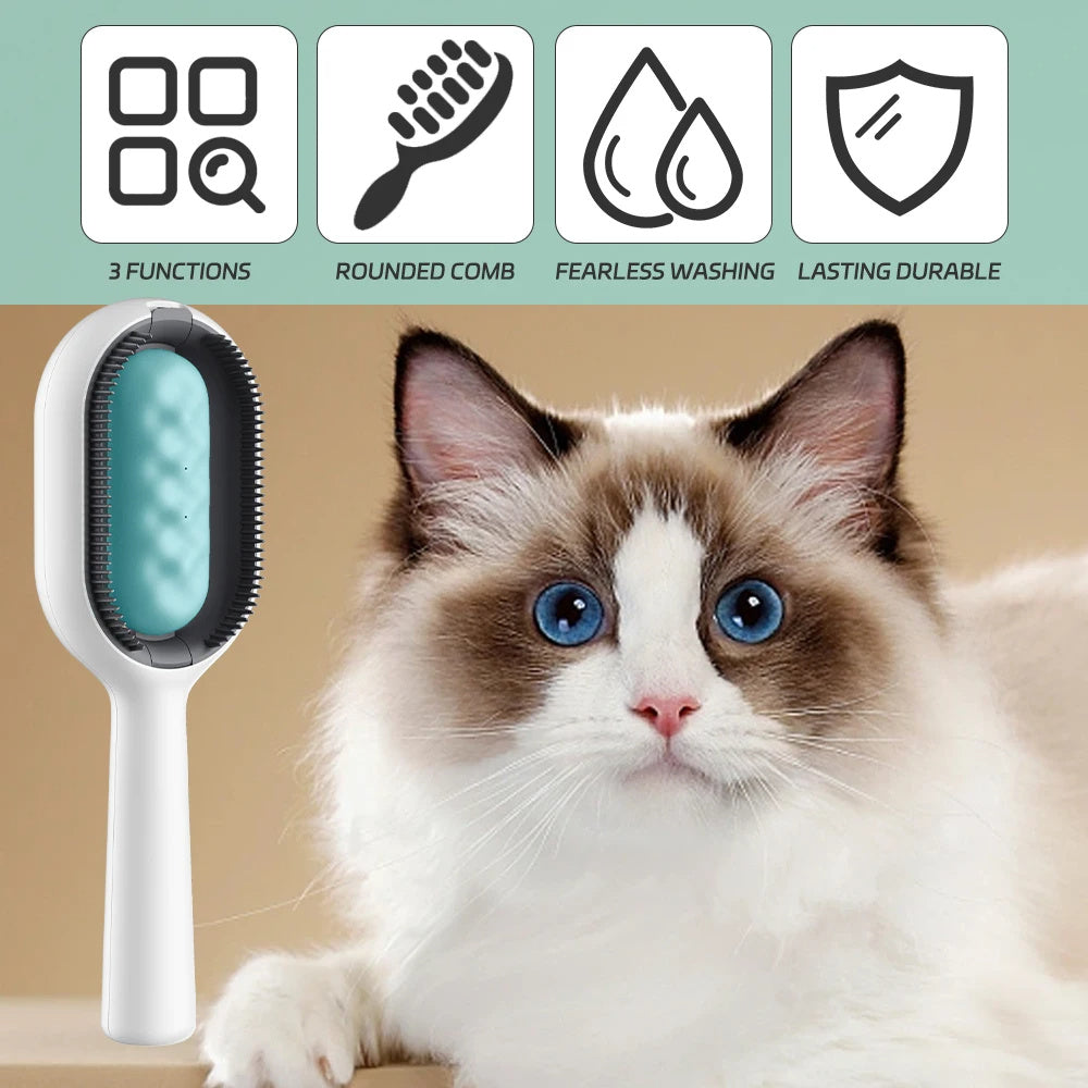 4 In-1 Cat Grooming Brush With Water Tank - Best Pet Parcel