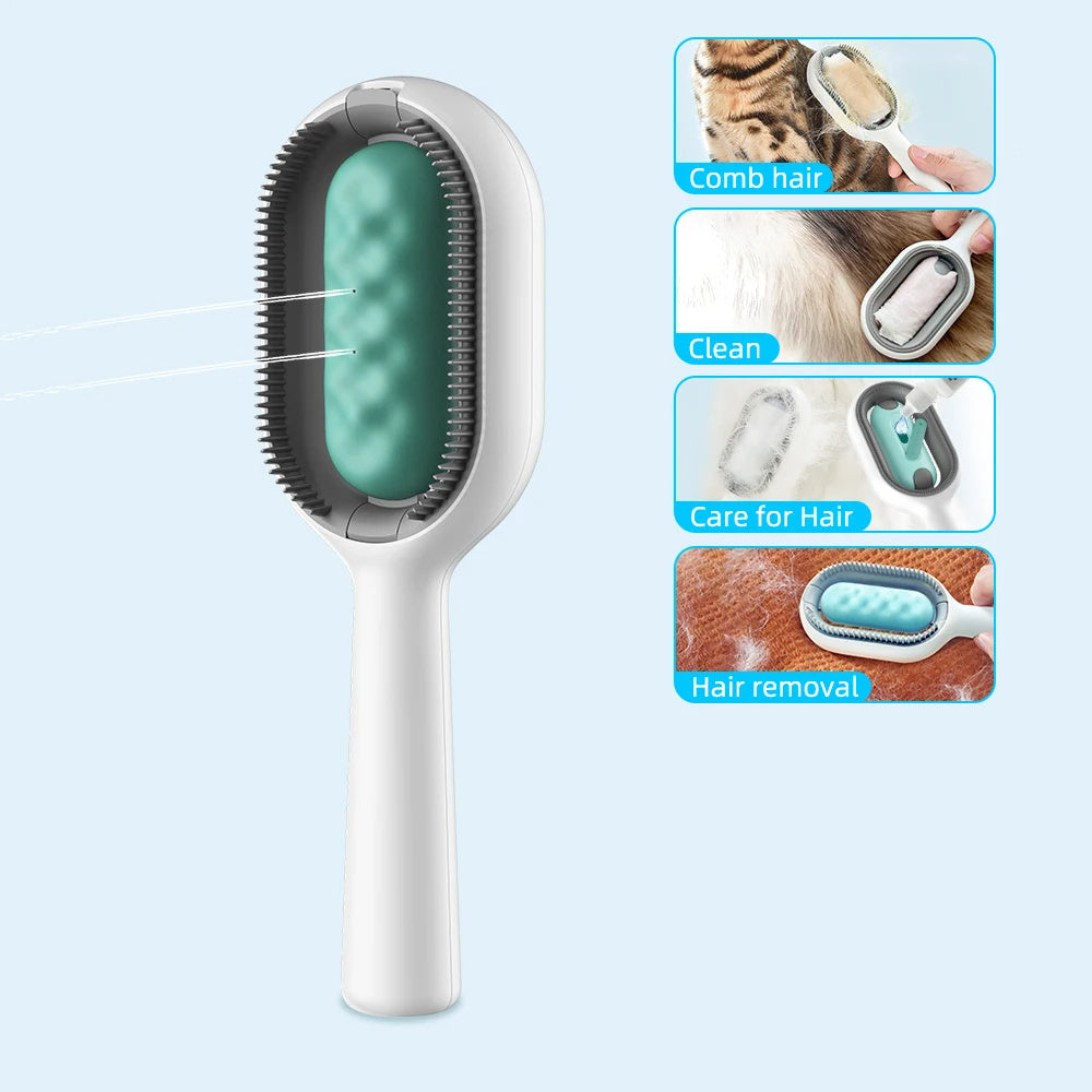 4 In-1 Cat Grooming Brush With Water Tank - Best Pet Parcel