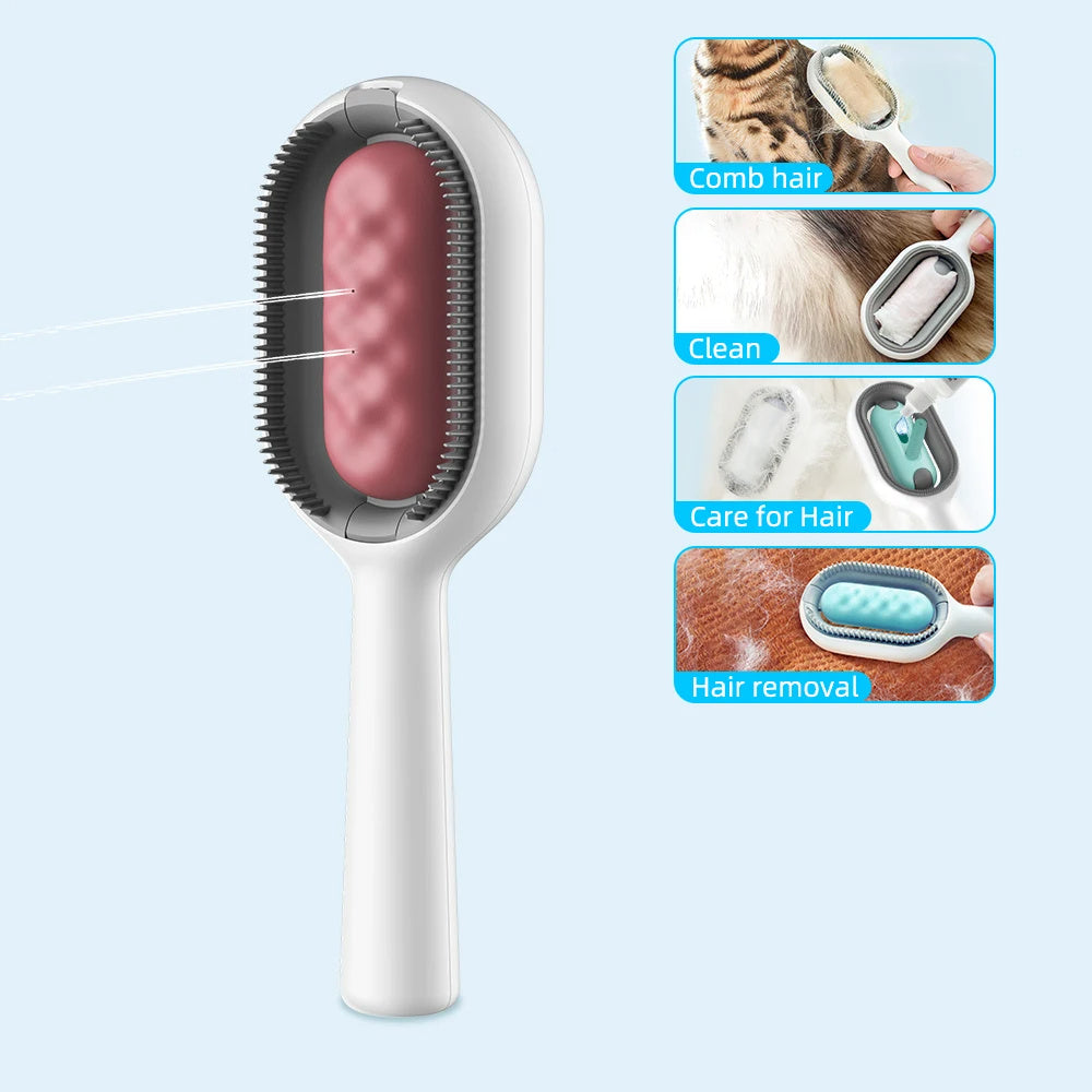 4 In-1 Cat Grooming Brush With Water Tank - Best Pet Parcel