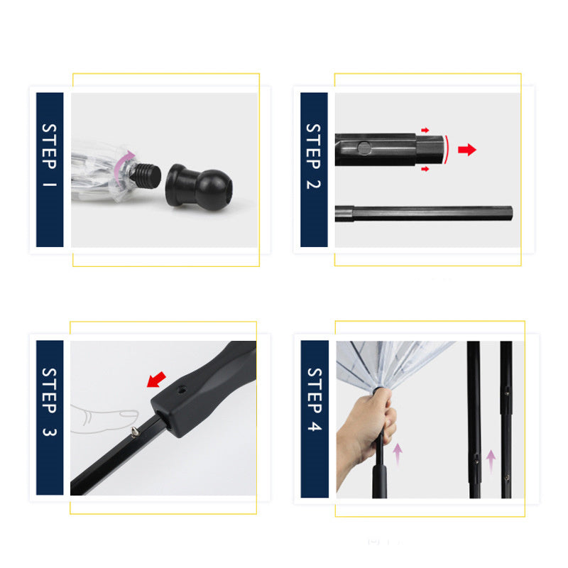 Cool Transparent Umbrella With Traction Chain - Best Pet Parcel